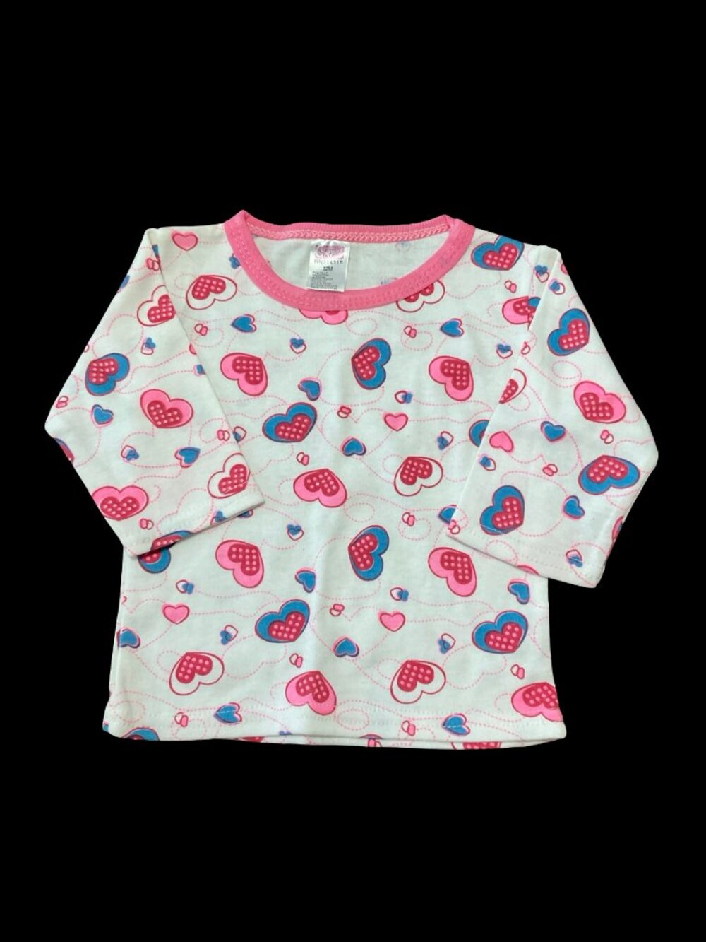 🌻10/$25  - Pink/Blue Heart Print Long Sleeve Tee